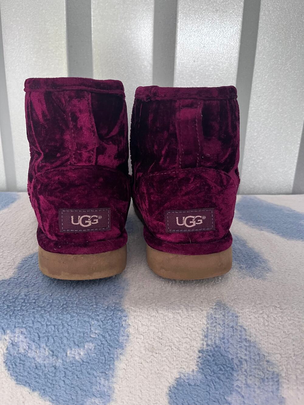 Velvet maroon uggs
